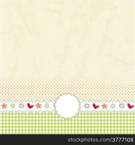 Template design for greeting card, vector illustration