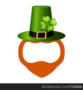 Template face leprechaun on St. Patrick s Day vector illustration. Template face leprechaun on St. Patrick s Day