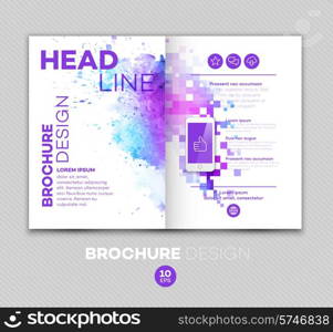 Template for brochure. Vector illustration EPS 10. Template for brochure. Vector illustration