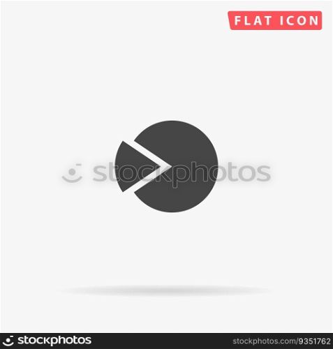 Template for cycle diagram. Simple flat black symbol. Vector illustration pictogram