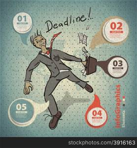 Template for infographic on deadline in business