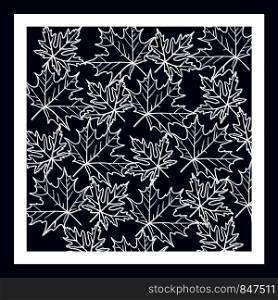 Template for laser cutting and Plotter. Flowers, leaves for decoration. Vector illustration, plotter and screen printing, serigraphy.