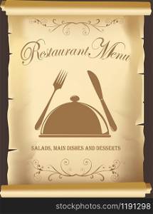 Template for restaurant menu, book covers or posters.