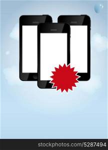 template for smart phone and mobile phone company vector illustration
