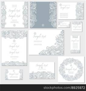Template for wedding cards vector image