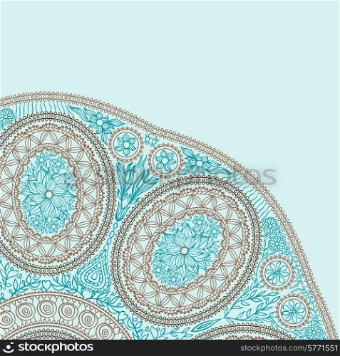Template frame design for card. Ornamental round lace.. Template frame design for card. Ornamental round lace