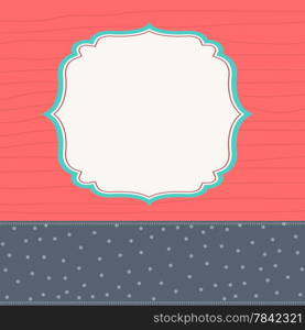 Template frame design for greeting card, vector illustration