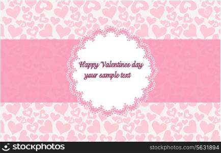 Template frame design for valentine&#39;s day card