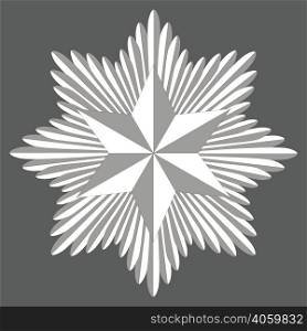 Template heraldry cockade, the cockade consists of swords in a circle and hexagonal star of David , vector