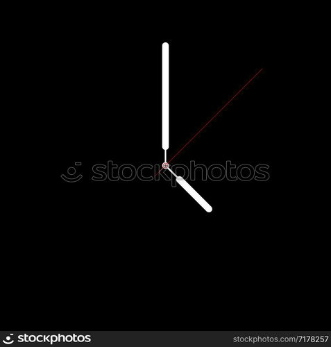 template isolated Clock. Clock screen. Watch on black background. Eps10. template isolated Clock. Clock screen. Watch on black background