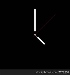 template isolated Clock. Clock screen. Watch on black background. Eps10. template isolated Clock. Clock screen. Watch on black background