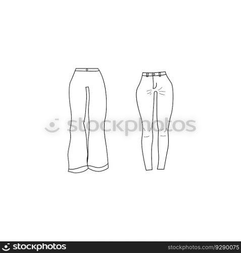 template jeans woman icon vector illustration design