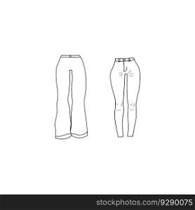template jeans woman icon vector illustration design