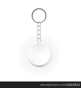 Template Keychain Keys on a Ring with a Chain. Vector Illustration. EPS10. Template Keychain Keys on a Ring with a Chain. Vector Illustrati