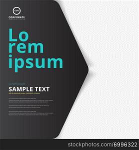 Template layout cover design presentation, brochure, poster, banner, leaflet, annual report on white and gray hexagon pattern background. Vector illustration