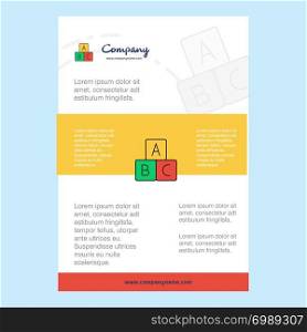 Template layout for Alphabets blocks comany profile ,annual report, presentations, leaflet, Brochure Vector Background