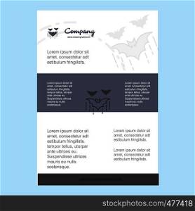 Template layout for Bat comany profile ,annual report, presentations, leaflet, Brochure Vector Background