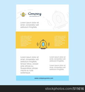 Template layout for Bell comany profile ,annual report, presentations, leaflet, Brochure Vector Background