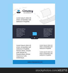 Template layout for Boat comany profile ,annual report, presentations, leaflet, Brochure Vector Background