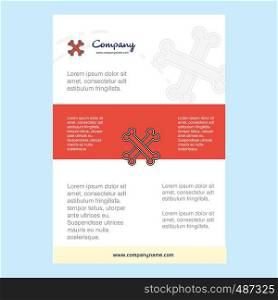 Template layout for Bones comany profile ,annual report, presentations, leaflet, Brochure Vector Background