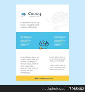 Template layout for Brain circuit comany profile ,annual report, presentations, leaflet, Brochure Vector Background