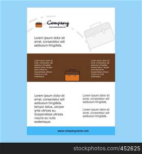 Template layout for Breifcase comany profile ,annual report, presentations, leaflet, Brochure Vector Background