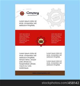 Template layout for Breifcase setting comany profile ,annual report, presentations, leaflet, Brochure Vector Background