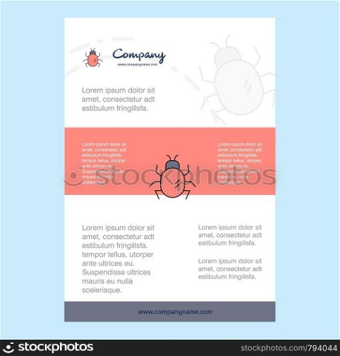 Template layout for Bug comany profile ,annual report, presentations, leaflet, Brochure Vector Background