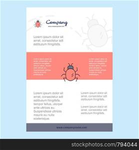 Template layout for Bug comany profile ,annual report, presentations, leaflet, Brochure Vector Background