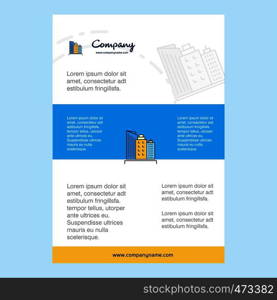 Template layout for Buildings comany profile ,annual report, presentations, leaflet, Brochure Vector Background