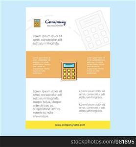 Template layout for Calculator comany profile ,annual report, presentations, leaflet, Brochure Vector Background