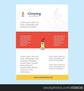 Template layout for Candle comany profile ,annual report, presentations, leaflet, Brochure Vector Background