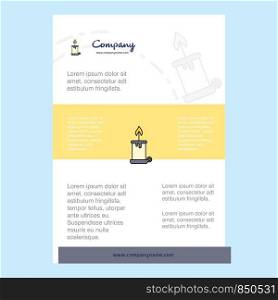 Template layout for Candle comany profile ,annual report, presentations, leaflet, Brochure Vector Background
