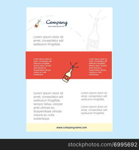 Template layout for Celebrations drink comany profile ,annual report, presentations, leaflet, Brochure Vector Background