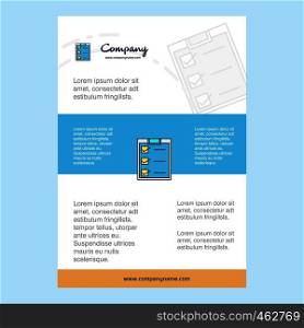 Template layout for Checklist comany profile ,annual report, presentations, leaflet, Brochure Vector Background