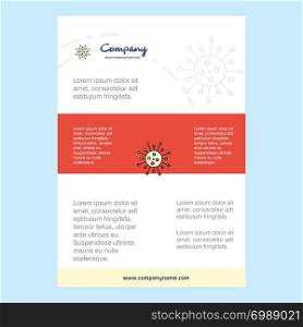 Template layout for Chemical bonding comany profile ,annual report, presentations, leaflet, Brochure Vector Background