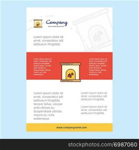 Template layout for Chimney comany profile ,annual report, presentations, leaflet, Brochure Vector Background