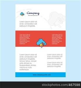 Template layout for Cloud music comany profile ,annual report, presentations, leaflet, Brochure Vector Background