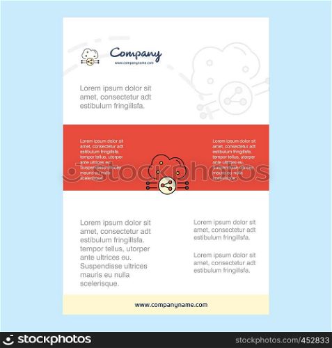 Template layout for Cloud sharing comany profile ,annual report, presentations, leaflet, Brochure Vector Background