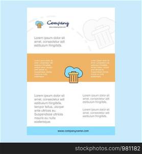 Template layout for Cloud trash comany profile ,annual report, presentations, leaflet, Brochure Vector Background