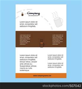 Template layout for Coffee comany profile ,annual report, presentations, leaflet, Brochure Vector Background
