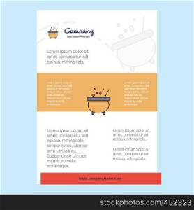 Template layout for Cooking pot comany profile ,annual report, presentations, leaflet, Brochure Vector Background