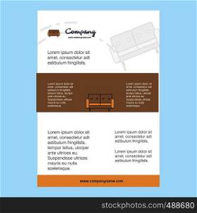 Template layout for Couch comany profile ,annual report, presentations, leaflet, Brochure Vector Background