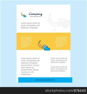 Template layout for Crescent comany profile ,annual report, presentations, leaflet, Brochure Vector Background