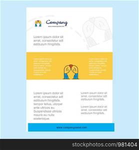 Template layout for Curtain comany profile ,annual report, presentations, leaflet, Brochure Vector Background