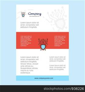Template layout for Cyber security comany profile ,annual report, presentations, leaflet, Brochure Vector Background