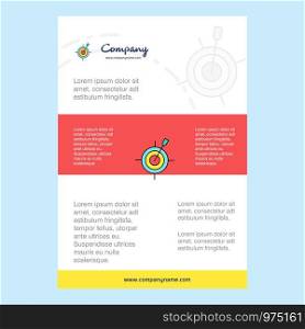 Template layout for Dart game comany profile ,annual report, presentations, leaflet, Brochure Vector Background