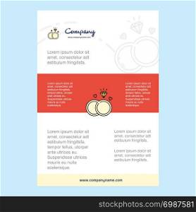 Template layout for Diamond ring comany profile ,annual report, presentations, leaflet, Brochure Vector Background