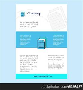 Template layout for Document comany profile ,annual report, presentations, leaflet, Brochure Vector Background