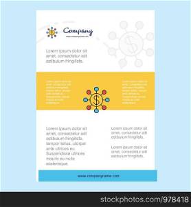 Template layout for Dollar network comany profile ,annual report, presentations, leaflet, Brochure Vector Background